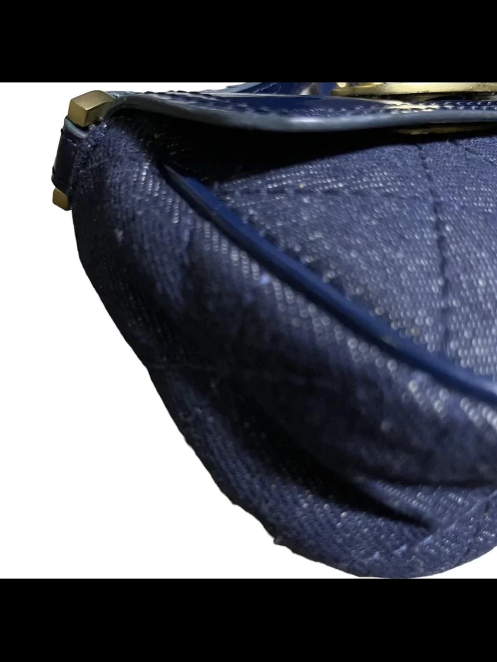 Mulberry Navy Quilted Denim and Leather Crossbody Bag